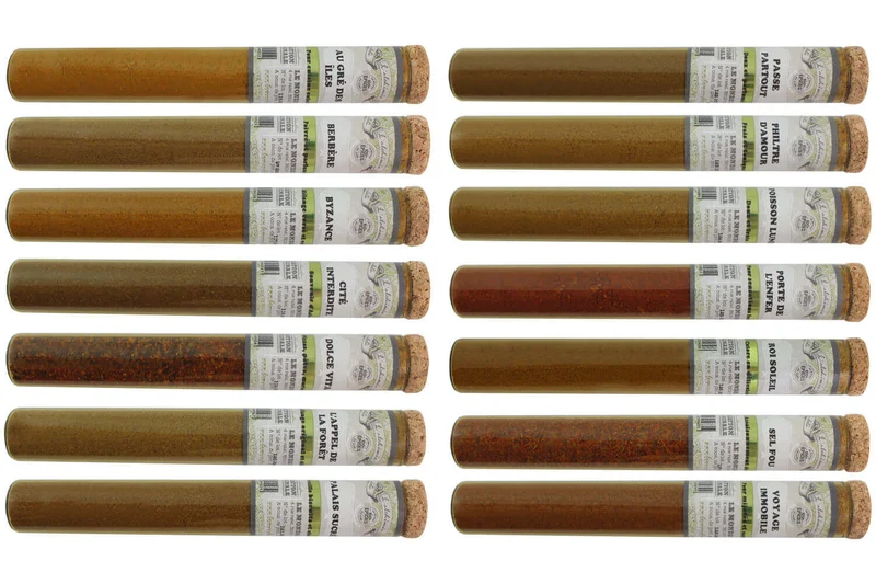 Coffret d'épices Le Monde en Tube Alchimie 14 tubes + cuillère-mesure