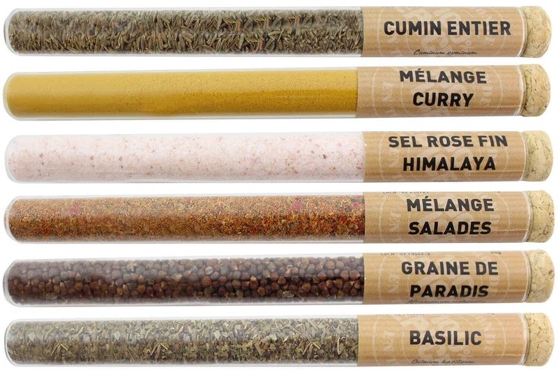 Coffret d'épices Le Monde en Tube Légumes et Crudités 6 saveurs