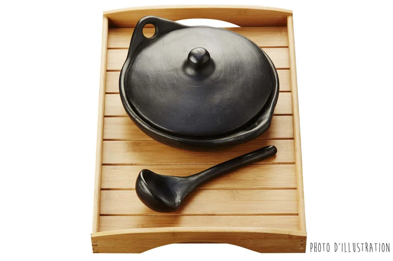 Plateau de service Point Virgule en bambou 48x33cm