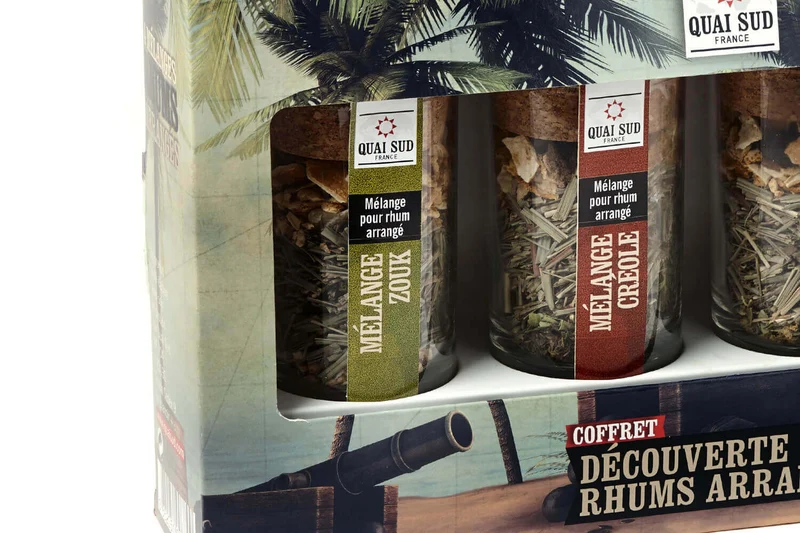 Coffret découverte pour rhum arrangé Quai Sud - 4 saveurs