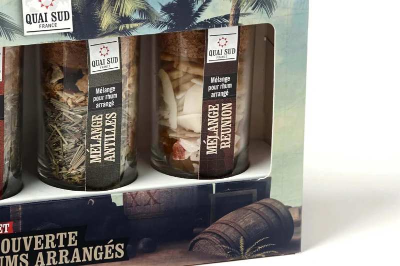 Coffret découverte pour rhum arrangé Quai Sud - 4 saveurs