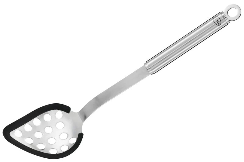 Cuillère ajourée Rosle en acier inoxydable et silicone