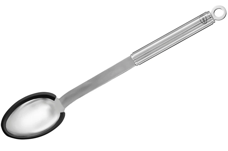 Cuillère droite Rosle en acier inoxydable et silicone