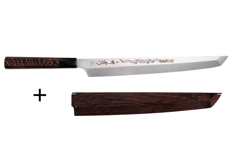 Couteau sakimaru yanagiba 30cm japonais artisanal Sakai Takayuki Honyaki Shoryu VG10