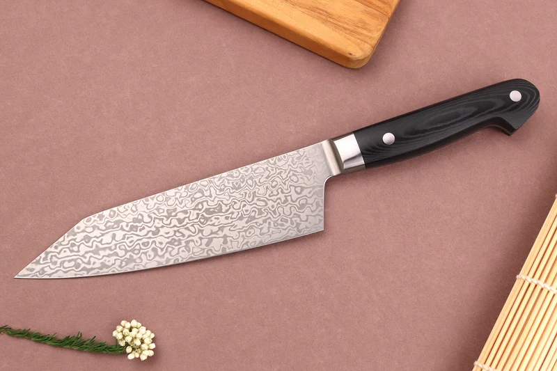 Couteau santoku kiritsuke 16cm japonais Sakai Takayuki Coreless Damascus
