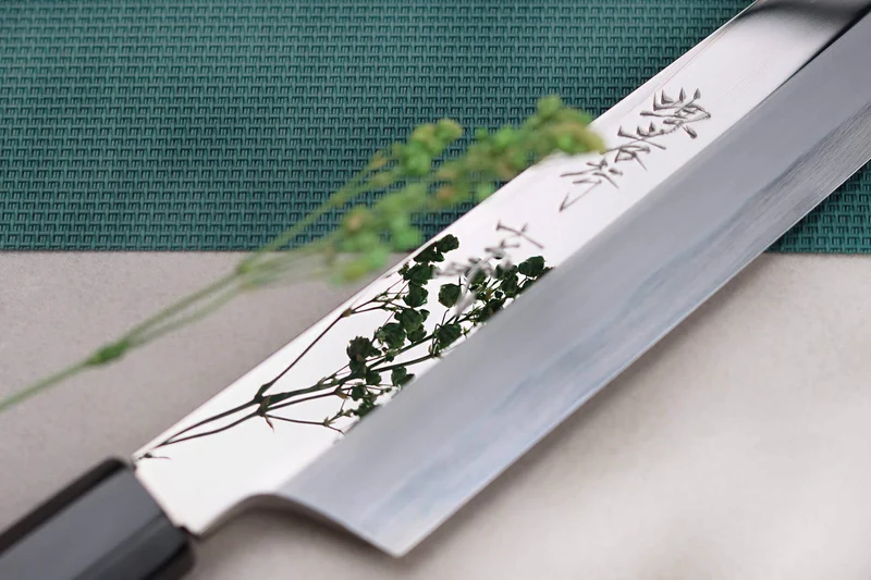 Couteau sakimaru yanagiba 30cm japonais artisanal Sakai Takayuki Genbu
