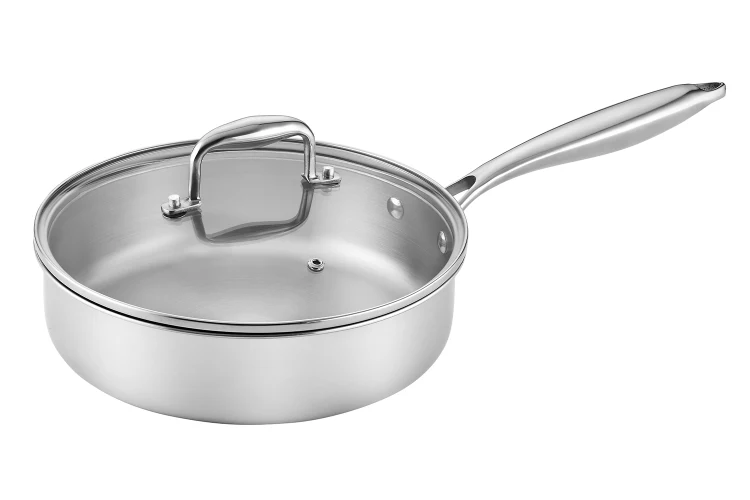 Sauteuse Pradel Excellence Lumia en inox avec couvercle en verre