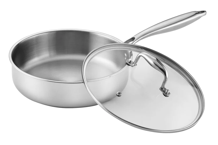 Sauteuse Pradel Excellence Lumia en inox avec couvercle en verre