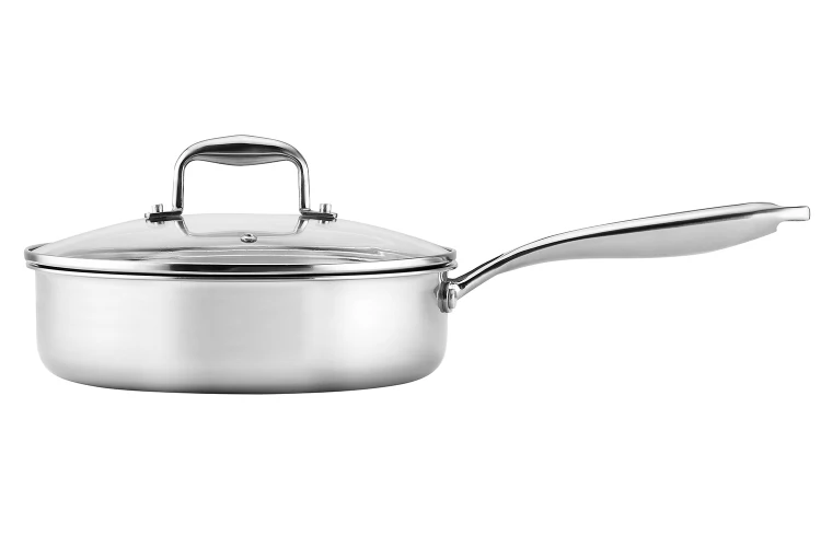 Sauteuse Pradel Excellence Lumia en inox avec couvercle en verre