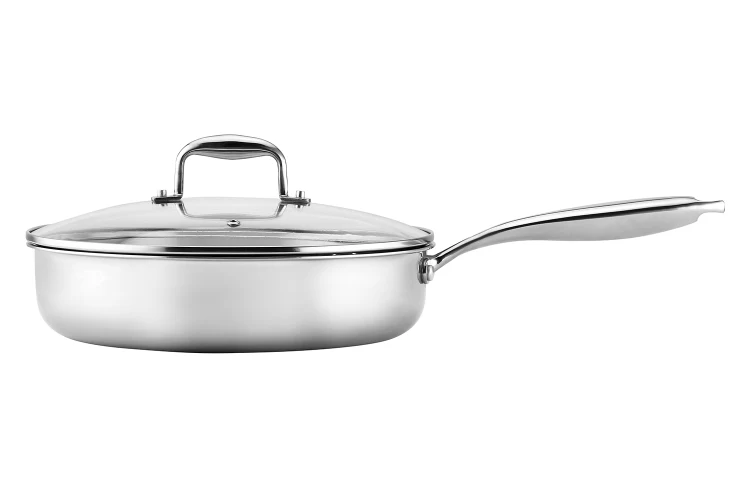 Sauteuse Pradel Excellence Lumia en inox avec couvercle en verre