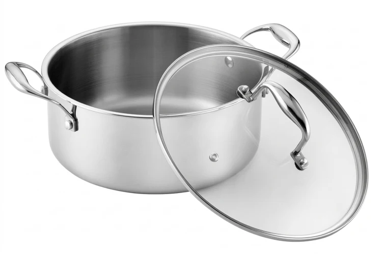 Faitout Pradel Excellence Lumia en inox avec couvercle en verre