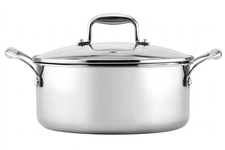 Faitout Pradel Excellence Lumia en inox avec couvercle en verre