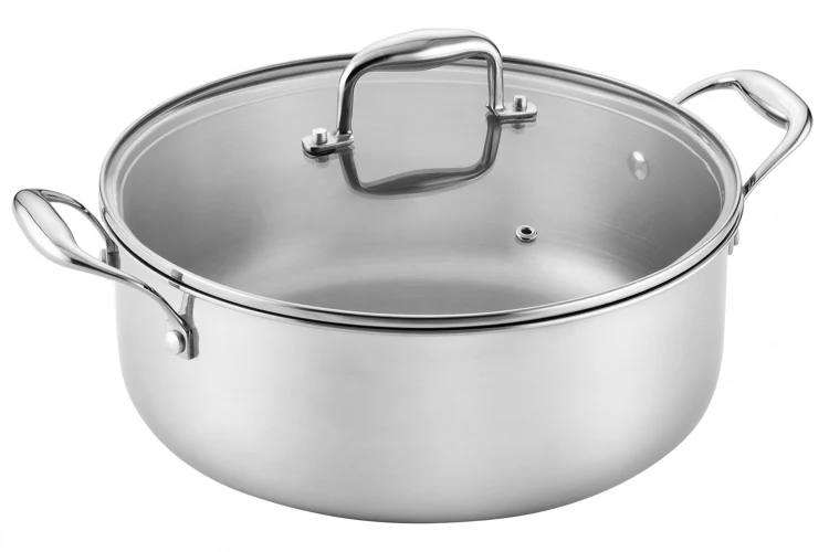 Faitout Pradel Excellence Lumia en inox avec couvercle en verre