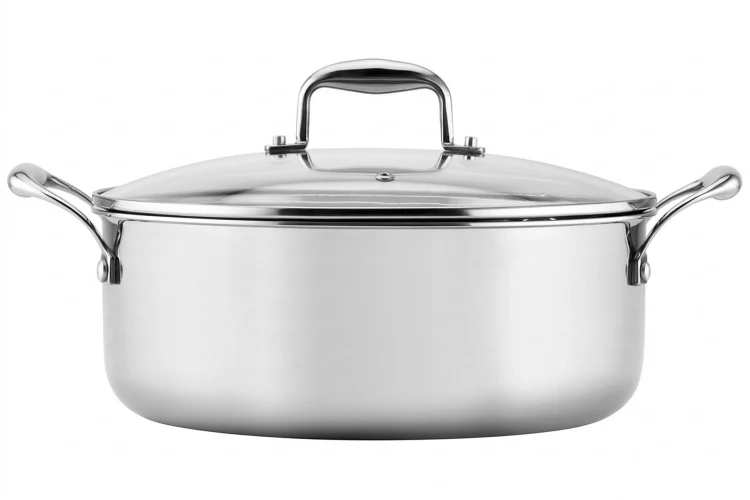 Faitout Pradel Excellence Lumia en inox avec couvercle en verre