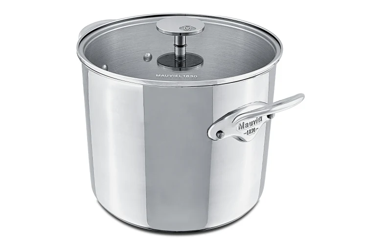 Marmite Mauviel M'Cook Accessoire en fonte d'inox compatible induction 24cm avec couvercle en verre