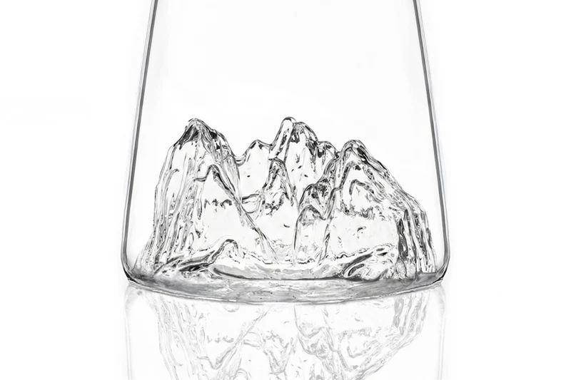 Verre à spiritueux long Alaskan Maker Topographic Sassolungo en verre cristallin