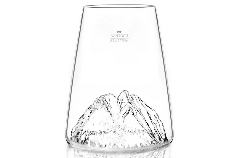 Verre à spiritueux long Alaskan Maker Topographic Canigou en verre cristallin