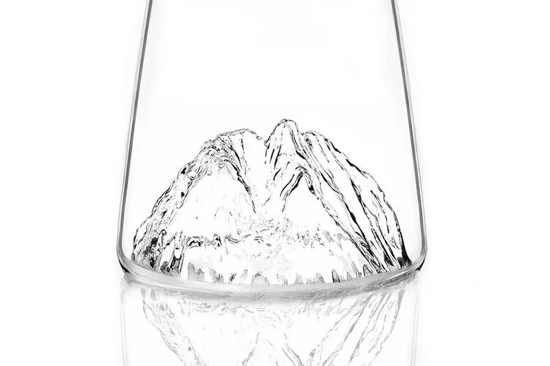 Verre à spiritueux long Alaskan Maker Topographic Canigou en verre cristallin