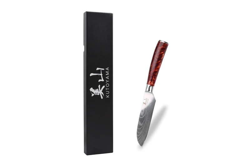 Couteau santoku 12cm Kutoyama Red Flame