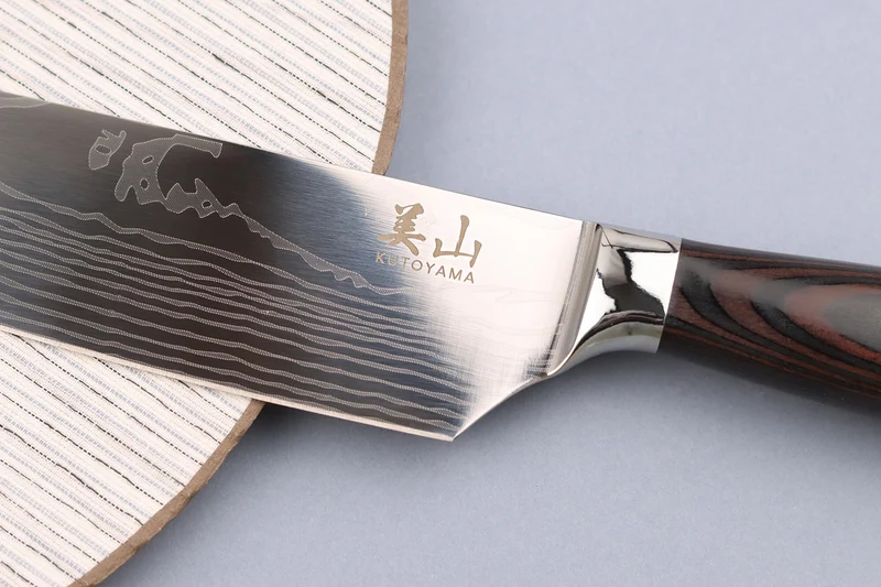 Couteau kiritsuke 19cm Kutoyama Black Pakka