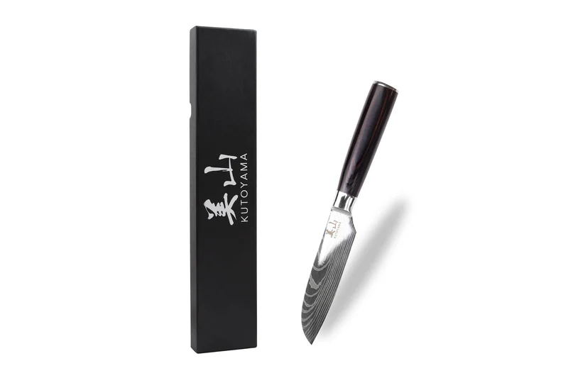 Couteau santoku 12cm Kutoyama Black Pakka