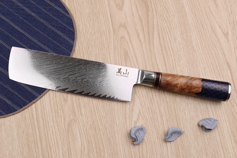 Couteau nakiri 17cm Kutoyama damas nid d'abeille