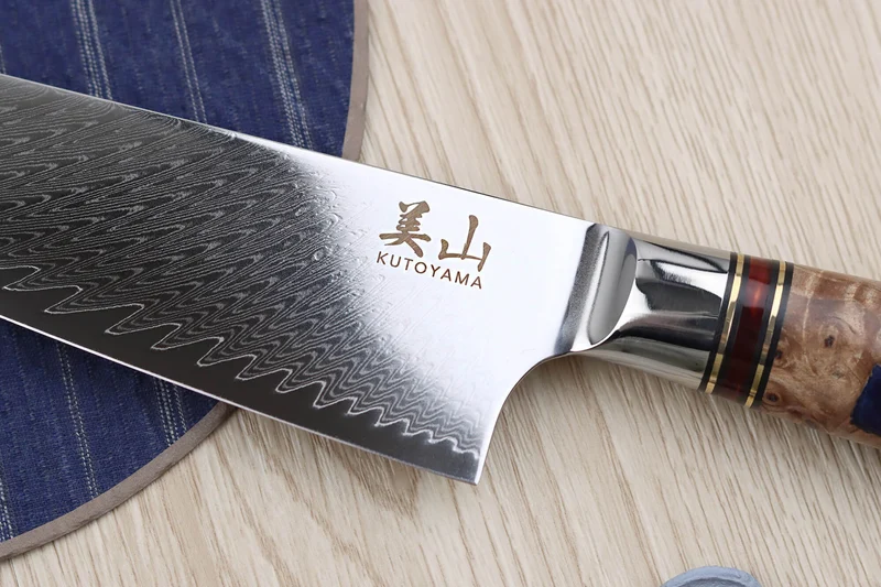 Couteau de chef 19cm Kutoyama damas nid d'abeille