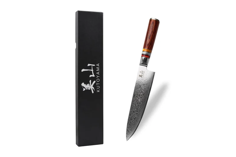 Couteau de chef 20cm Kutoyama damas pakka rainbow