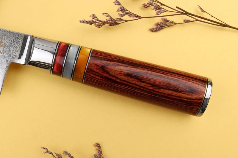 Couteau de chef 20cm Kutoyama damas pakka rainbow
