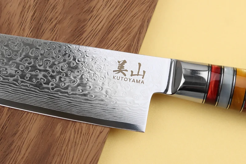 Couteau de chef 20cm Kutoyama damas pakka rainbow