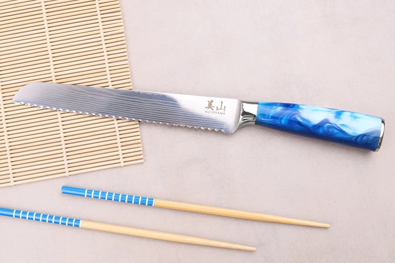 Couteau à pain 20cm Kutoyama Blue Wave