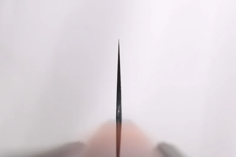 Couteau de chef 21cm japonais artisanal Kisuke Manaka Enn en cognassier avec 2 anneaux