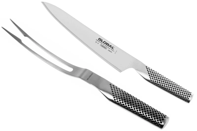 Set 2 couverts à viande japonais Global G313 acier inox