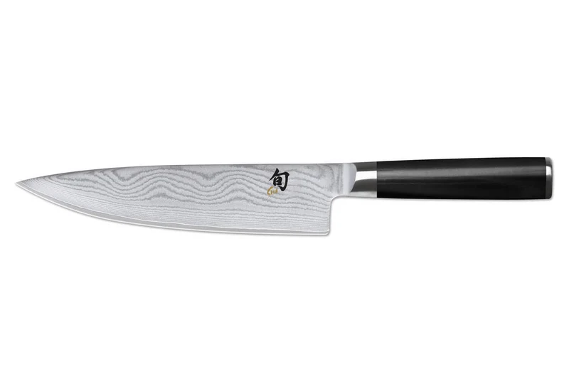 Couteau de chef pour gaucher damas Shun lame 20cm