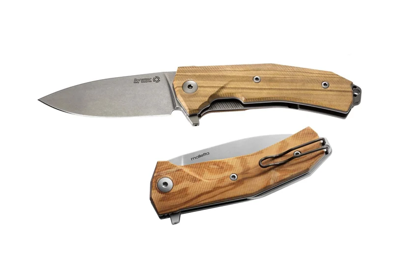 Couteau pliant LionSteel KUR manche G10 ou olivier 12cm