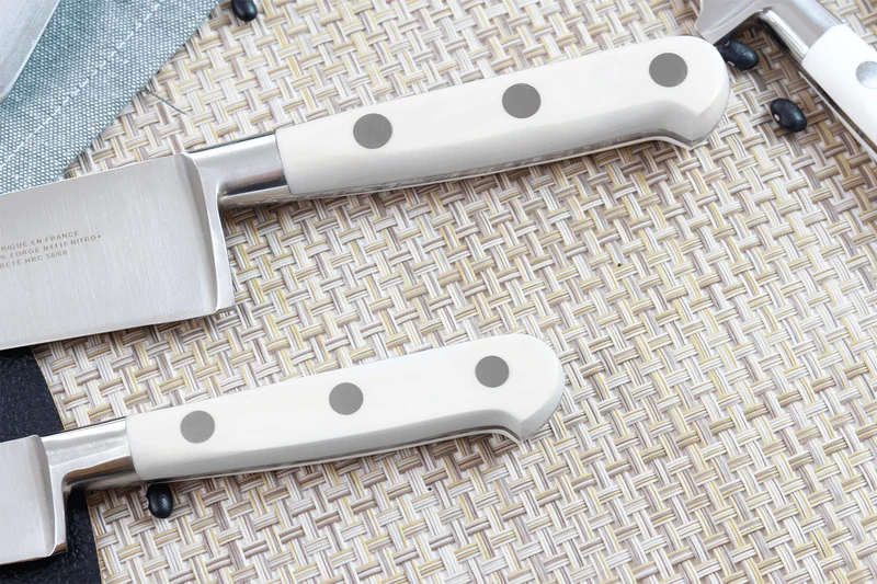 Mallette cuisine Sabatier Toque Blanche 5 couteaux fabrication française + 1 fusil