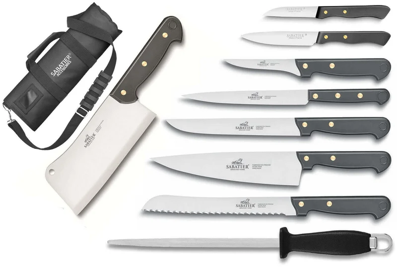 Mallette Sabatier Cuisine d'aujourd'hui 8 couteaux fabrication française + 1 fusil