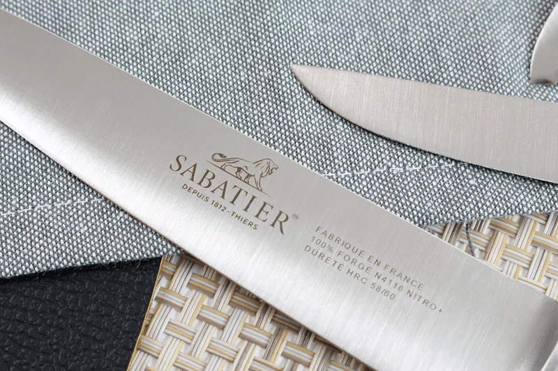 Mallette cuisine Sabatier Brocéliande 7 couteaux fabrication française + 1 fusil