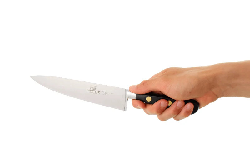 Mallette cuisinier Sabatier Edonist 6 couteaux fabrication française + 1 fourchette + 1 fusil