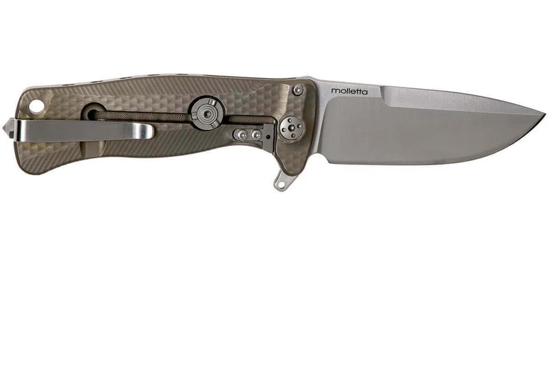 Couteau pliant LionSteel SR22 manche titanium 10cm pic brise-vitre