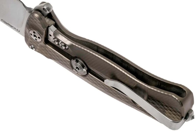 Couteau pliant LionSteel SR22 manche titanium 10cm pic brise-vitre