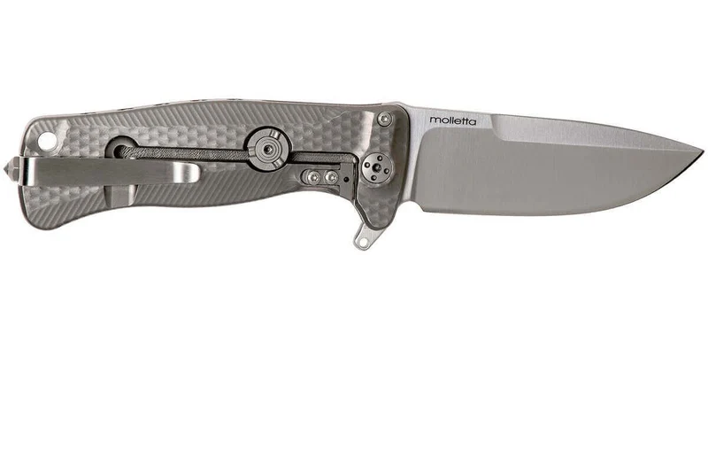 Couteau pliant LionSteel SR22 manche titanium 10cm pic brise-vitre