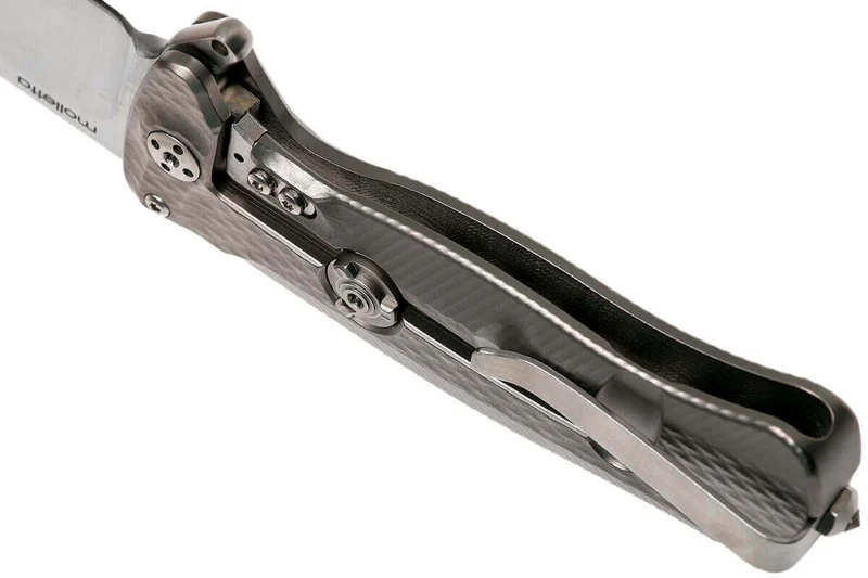 Couteau pliant LionSteel SR22 manche titanium 10cm pic brise-vitre