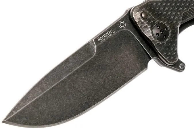 Couteau pliant LionSteel SR11 manche titanium 12cm pic brise-vitre + étui cuir