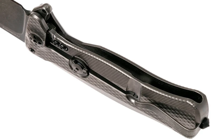 Couteau pliant LionSteel SR11 manche titanium 12cm pic brise-vitre + étui cuir