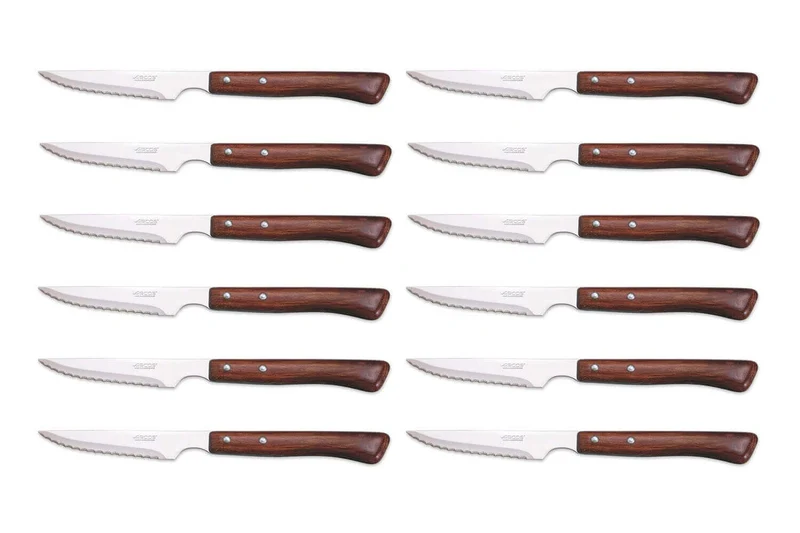 Set de 12 couteaux à steak Arcos lame microdentée 11cm