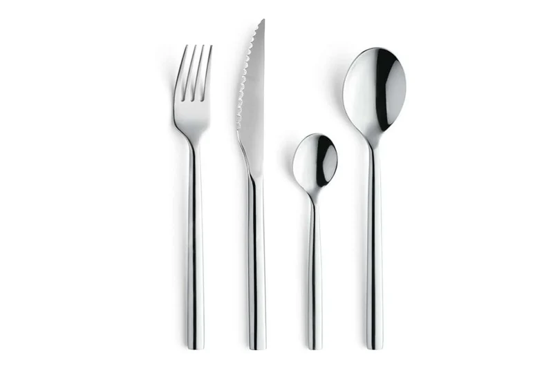 Ménagère 24 couverts de table Carlito Amefa inox 18/0 couteaux à steak