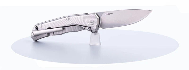 Couteau pliant LionSteel Tre manche G10 / titanium 10cm