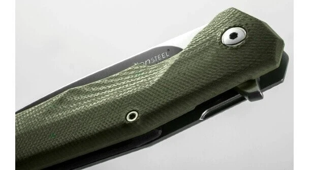 Couteau pliant LionSteel Tre manche G10 / titanium 10cm