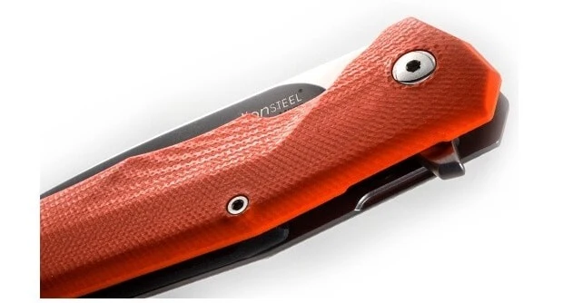 Couteau pliant LionSteel Tre manche G10 / titanium 10cm